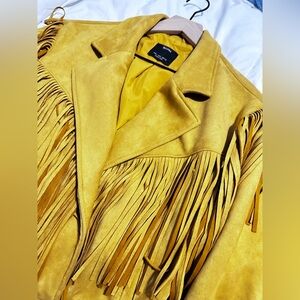 Bershka Fringe Trim Jacket